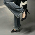 French sexy high heels women's 2024 new spring pointed toe pumps versatile single shoes stiletto heel non-slip work shoes for women