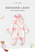Newborn baby clothes autumn winter flannel romper girl cute warm bodysuit newborn outing crawling suit