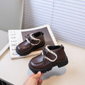 Girls' chunky sole flats -  spring/autumn new collection - little girl's bowknot fashion princess leather shoes - kids' loafers