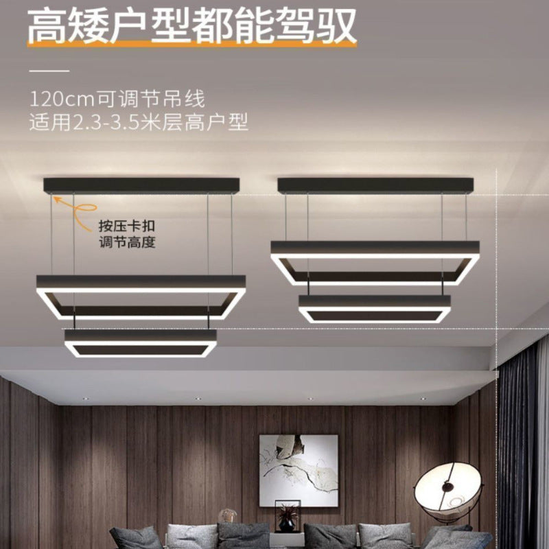 High-end hall, living room chandelier, modern simple light luxury restaurant, Nordic minimalist style, Zhongshan home improvement lighting fixtures