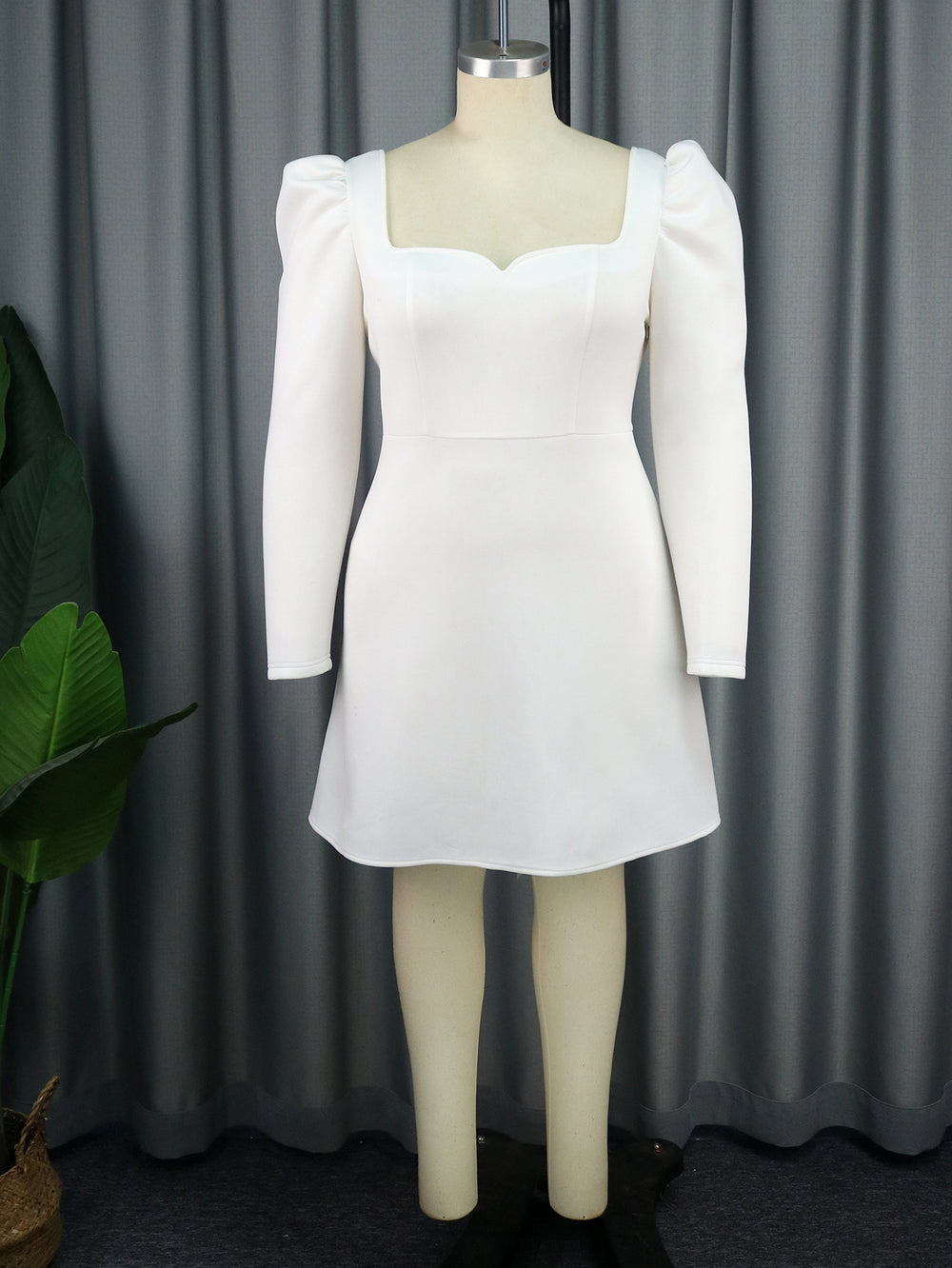 Am030924elegance square neck long sleeves dress banquet party backless bows dress dresses