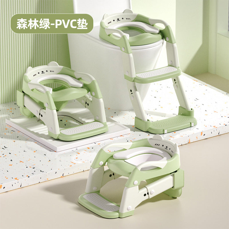 Foldable & adjustable baby potty ladder - 3-in-1 portable toilet training aid for toddlers