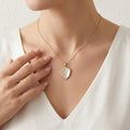 easiest for matchstylishbest selling micro-embedded white shell leaf necklace for women, simple fashionelegantpopular clavicle chain jewelry