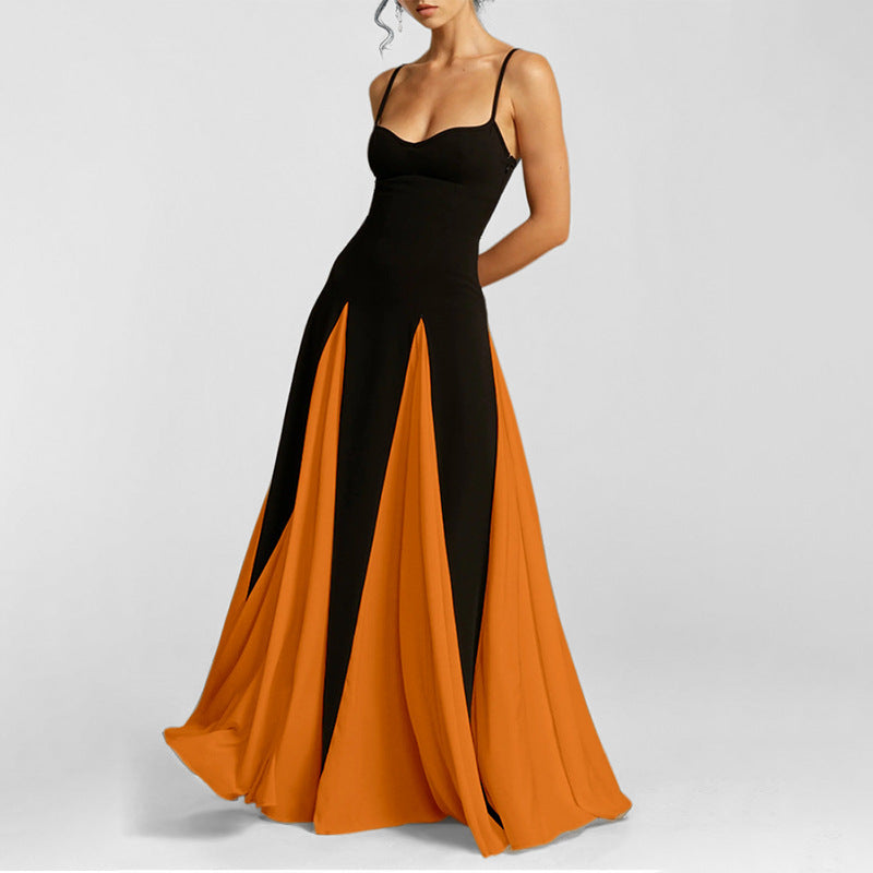 cross-border e-commerce women's fashion: european and american summer new arrivals - elegant, sexy, backless, slim-fit evening gown dress