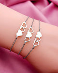 new arrivalfashion accessible luxury bracelet fashion best selling creative stainless steel heart chain bracelet 3-piece set