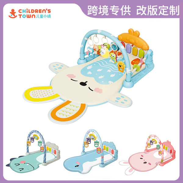 Cross-border new baby toy fitness rack 0-1 year old baby music pedal piano fitness machine climbing mat with modeling