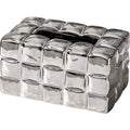 Nordic inspopular same style electroplated silver tissue box living room coffee table high-end tissue box creative desktop ornaments