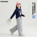 autumn new cartoon girls' and children's korean style soft and skin-friendly top, korean style long-sleeved t-shirt base layer