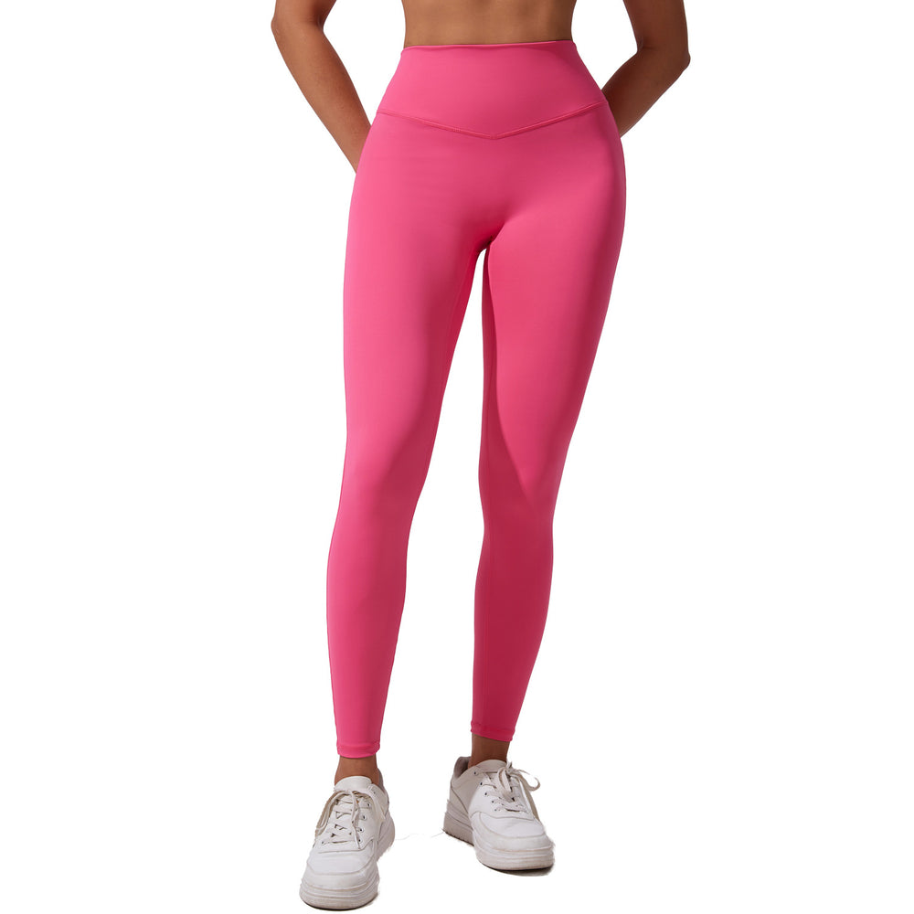 European and american new high-waisted peach lift yoga leggings - cloud-soft, butt-lifting, seamless workout tights
