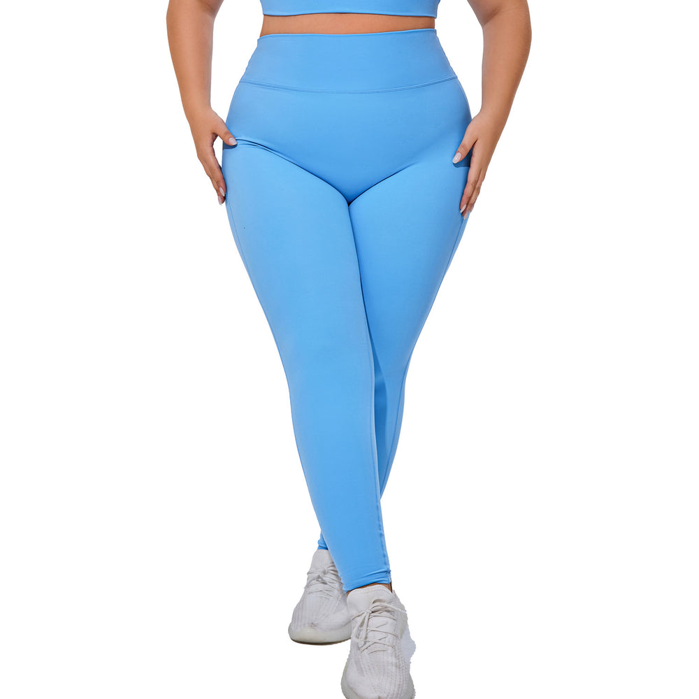 European and american plus size high-waisted yoga pants for women - tummy control, butt lifting, tight-fitting workout leggings - barely-there feel, breathable, running & fitness pants