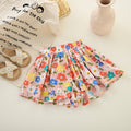 Girls' shorts summer outfit - lightweight, versatile, casual, loose-fit cotton rayon skort - stylish and chic pleated skirt pants for kids
