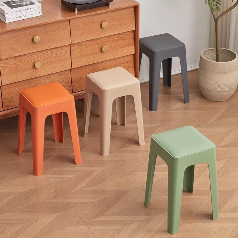 Comfortable restaurant soft-padded plastic stool, bench, fast food restaurant long-seat soft stool, new home use thickened plastic stool