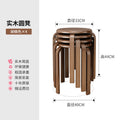 Solid wood stool round stool for home wooden bench soft stool living room coffee table low stool dining stool stackable small stool
