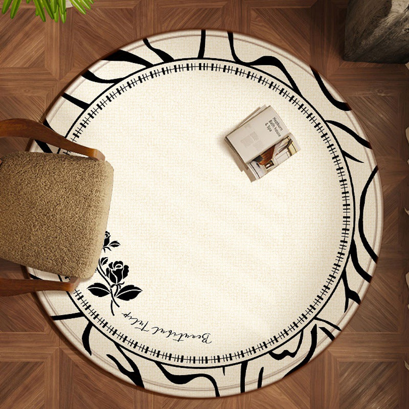 Cream wind round carpet light luxury high sense living room coffee table bedroom bedside cloakroom dresser chair floor mat