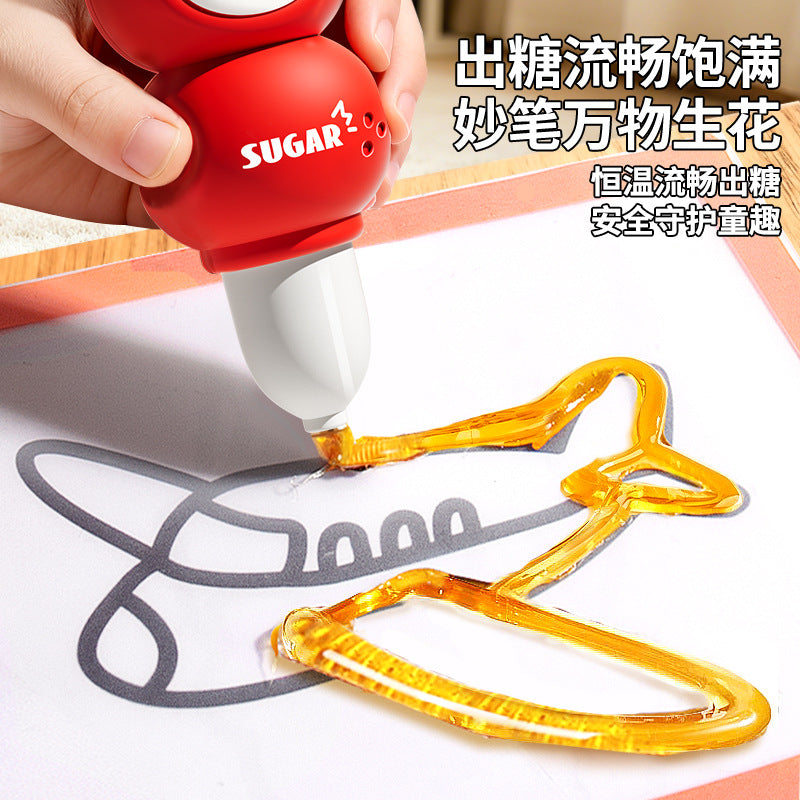 Kids' sugar painting pen 3d printing pen maltose drawing stick set - intangible cultural heritage handmade diy girl's toy birthday gift