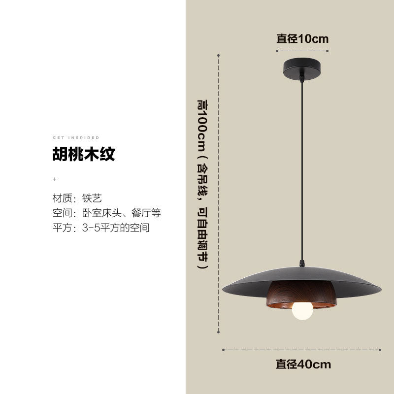 Medieval style walnut pattern chandelier modern simple living room dining room bedroom decorative lighting industrial style personalized lighting