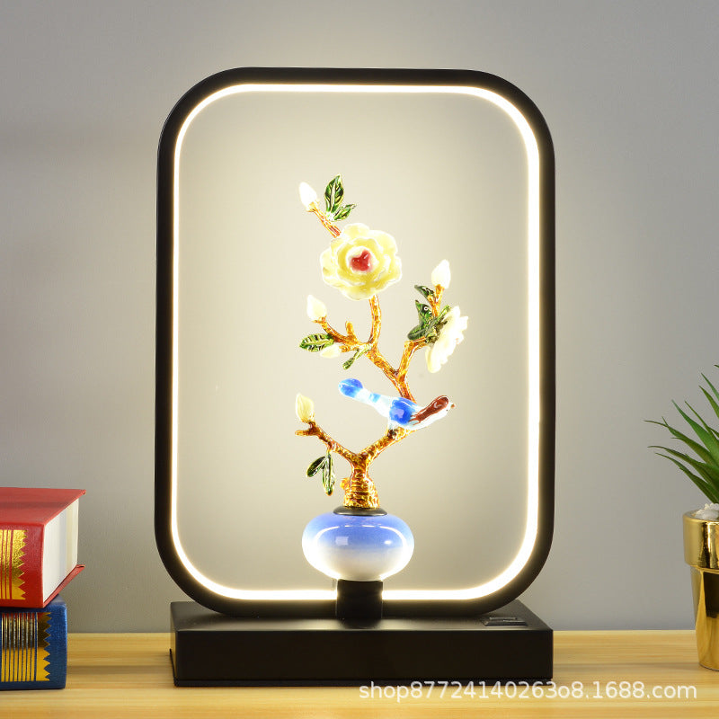 Creative ornament table lamp - bedroom bedside lamp - remote & touch control - deer design - round - wedding decoration - smart gift - tea table lamp