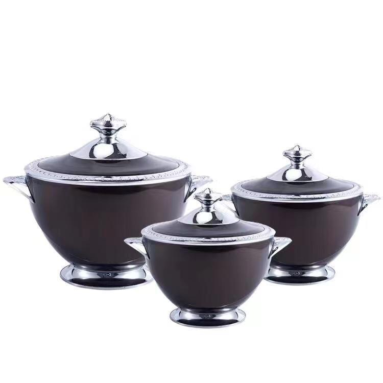 cross-border crown cup thermal insulation box 3-piece set 1.2l, 1.8l, 3.2l food warmer