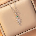 X8301-24 [titanium steel chain copper inlaid zirconium pendant]