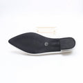 spring/autumn women's chunky heel pumps - plus size, export quality, sequined pointed toe, slip-on flats - wholesale