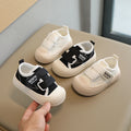 Kids' canvas shoes - spring/autumn white sneakers for boys and girls - soft sole, versatile casual shoes for toddlers and preschoolers (ages 1-3)