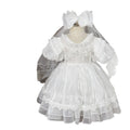 Girls'  new princess dress summer baby white dress flower girl wedding dress birthday tutu skirt