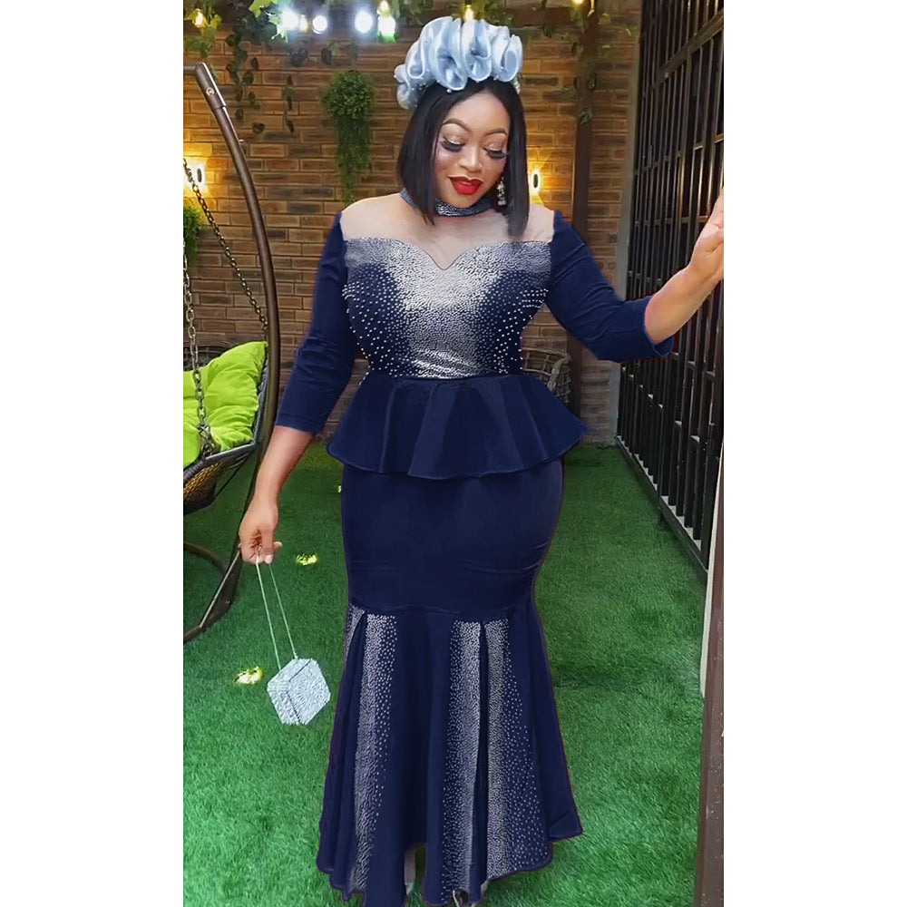 African women's clothing  new hot style european and american suit dress   party dress in stock