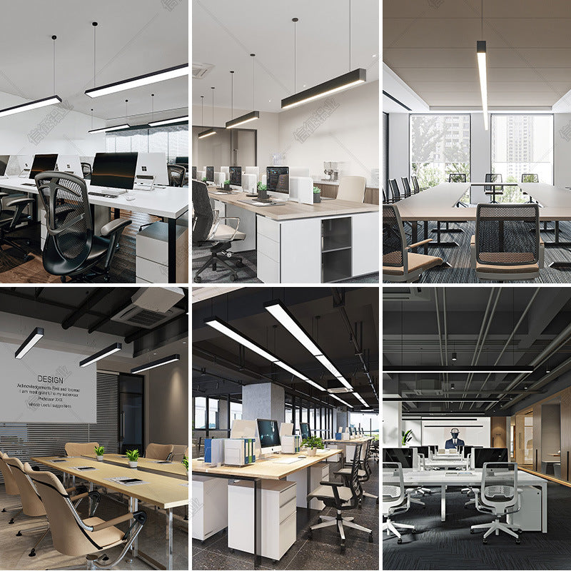 LED line light Aluminum slot Embedded light slot Office lighting Back-shaped surface mounted aluminum alloy card slot Linear light