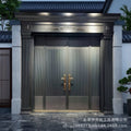 Zinc alloy villa door double door courtyard door entrance double door rural self-built house security door for home entrance door