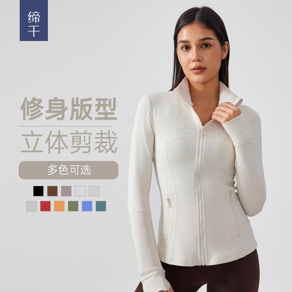 Fall and winternew arrival yoga sports outwear women's elastic running fitness yoga wear long sleevestopsjacketz18031