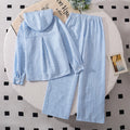 Girls' outfit set:  spring/summer new style - chic striped long-sleeve shirt & casual pants - kids' sun protection two-piece set