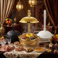 Luxury stainless steel buffet warmer, 8l gold buffet stove, wholesale hotel tableware