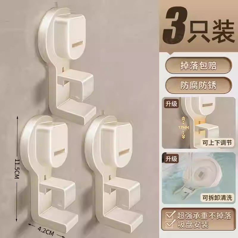 Strong suction cup washbasin hook, punch-free bathroom storage rack, bathroom wall-mounted basin, bathtub storage handy gadget