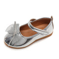 Girls'  spring bowknot soft-soled princess leather shoes for mid-to-large children - wholesale from manufacturer, velcro closure, korean style kids' shoes