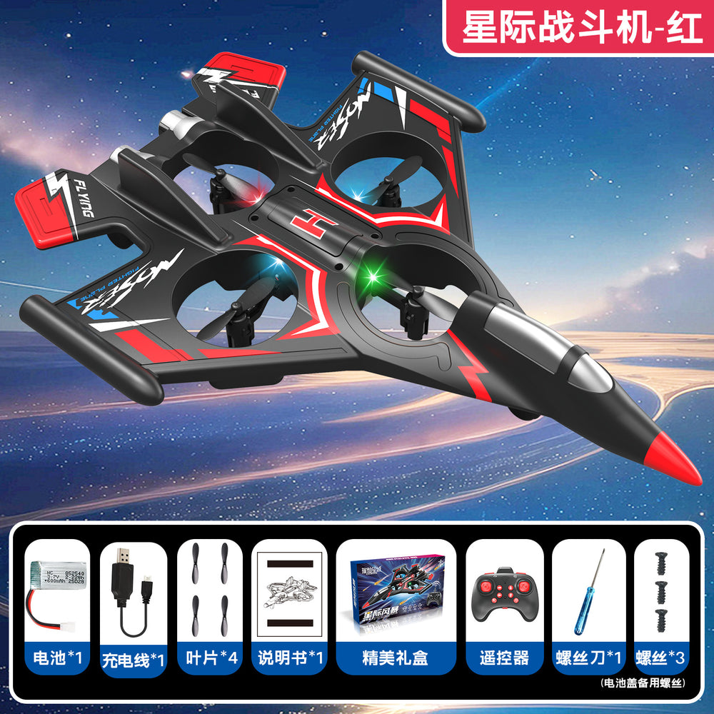 model aircraft remote control aircraft stunt fixed height and fall-resistant foam gravity glider colorful light four-axis drone