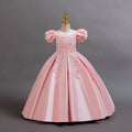 New arrival: satin sequin princess dress for girls - perfect for flower girls, piano recitals, and special occasions