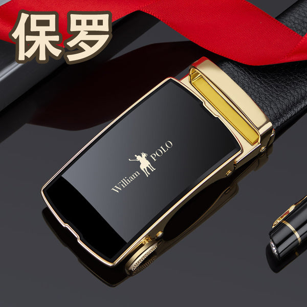 Emperor Paul Belt Men's Leather Belt Automatic Buckle Belt Men's Business Pure Cowhide Belt Men's Wholesale