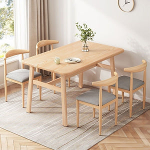 Rectangular table and chair combination casual small apartment dining table suit dining table and chair for home dining table and chair catering merchant