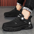 Men's 2025 spring new low-top slip-on swivel buckle athletic casual trendy shoes outdoor waterproof work shoes