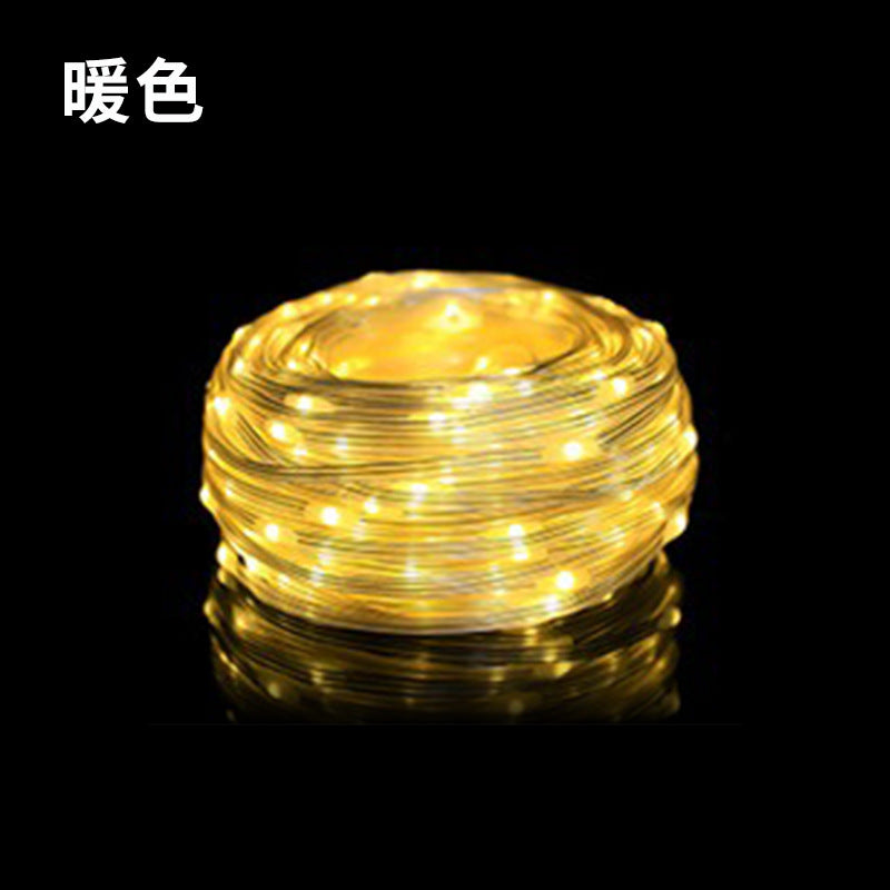 LED solar leather wire light string light Gypsy small light string, outdoor waterproof low voltage tree light outdoor decorative flash light