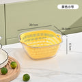 Personalized double-layer sink drain basket six-piece set kitchen living room for home fruit washing plate casual vegetable basket