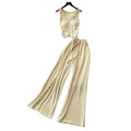 Salt style outfit work clothing style silm vest high waistloose pants women's summer lazy slimming lookeleganttwo-piece set