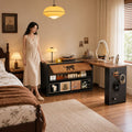 Medieval style dressing table and chest of drawers all-in-one carbon steel retro master bedroom bedside iron makeup table cabinet new arrival