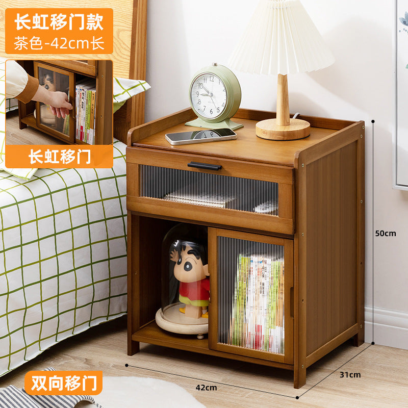Bedroom bedside table accessible luxury small for home ultra-narrow bedside cabinet bedside storage cabinet modern casual side cabinet
