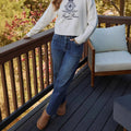 Fashionjeans women's new best-selling fashionelegantwork clothing raw edge straight-leg pants washed stretch jeans