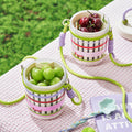 High-style fruit cup, leak-proof and portable, food-grade double-layered with drainage, perfect for on-the-go salads and fruit