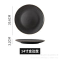 Ceramic 12inch large plate matte black 14inch large plate large bowl restaurant large plate boiled fish basin hotel plate wholesale
