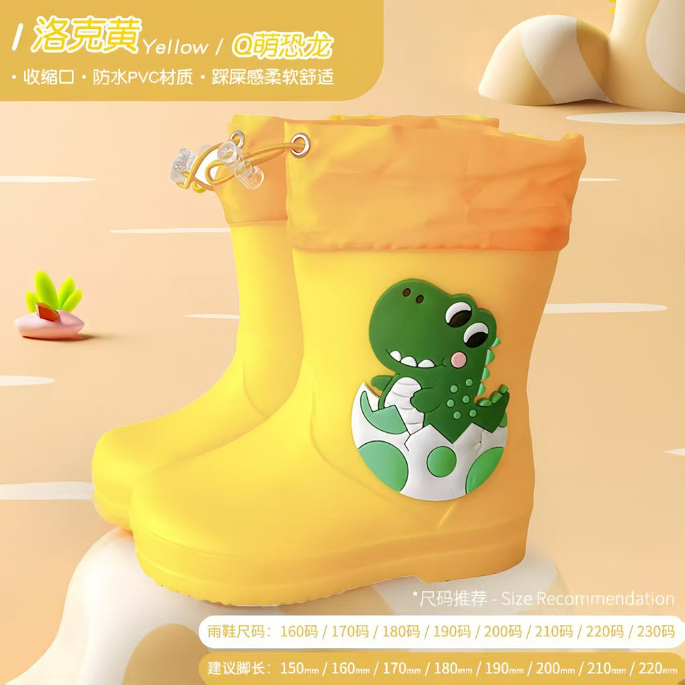 New cartoon waterproof rain boots for kids - boys, girls, toddlers, and preschoolers - rubber rain boots, short boots for outdoor use, kindergarten footwear