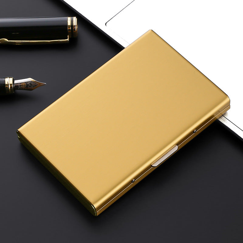 Metal anti-theft brush anti-degaussing card bag Large capacity multi-card position business card bag Card bag Shielded NFC card box Card holder