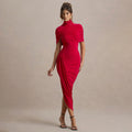 European and american women's clothing  spring new collection: solid color fashion shawl, asymmetrical ruched bodycon mini dress with open back